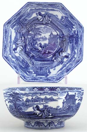 Bowl octagonal c1920s